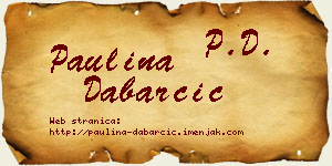 Paulina Dabarčić vizit kartica